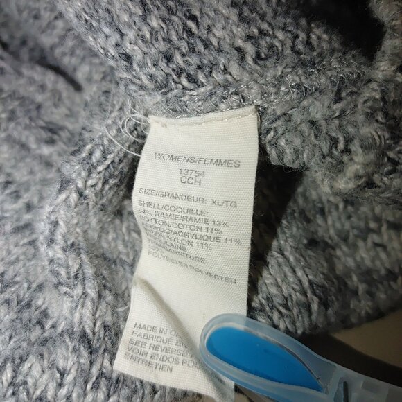 Woolrich Sweater XL Women's Quarter Zip Tanglewood Grey - Picture 4 of 7